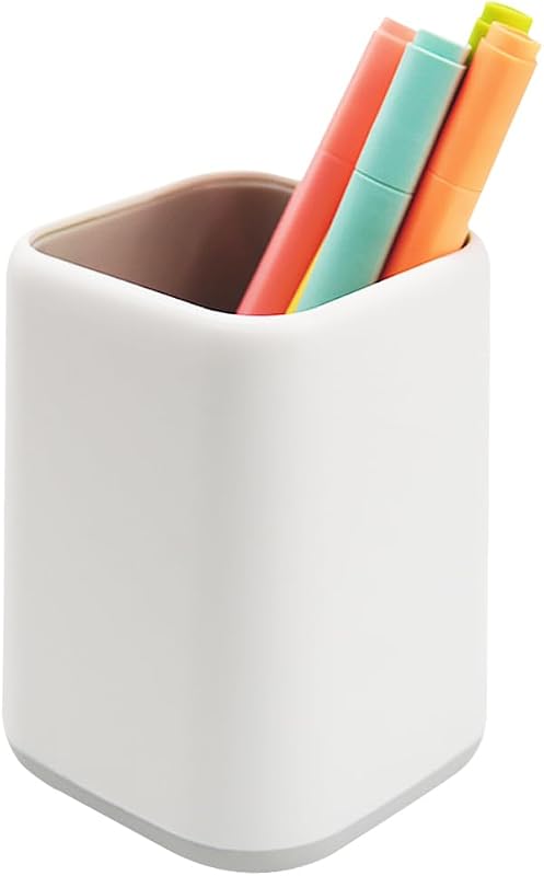 Pen Holder Stand for Desk, Scandinavian Design Desk Organizer Makeup Brush Holder for School, Home, Office (Gray)