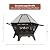 Outdoor Fire Pit - 32-Inch Square Star Wood Burning Firepit, Spark Screen, Poker, Grate and Cover - Wood Fire Pits & Outdoor Fireplaces by Pure Garden