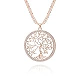 Tamaño: longitud del colgante del árbol de la vida: 5,4 cm; longitud de la cadena: 70 + 5 cm; Peso: 29,7 g)/pieza. Agradable, elegante y clásico, diseñado para su comodidad.