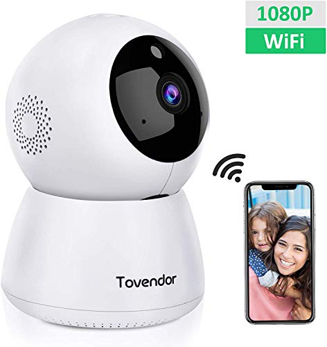 Tovendor IP Camera WiFi 1080P Home Dome Security System with Night Vision, Motion
