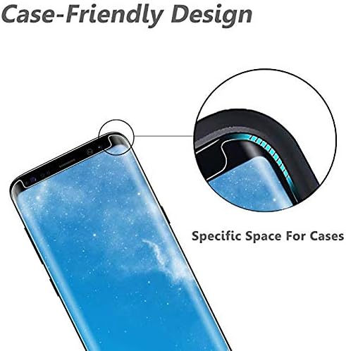Compatible Samsung Galaxy S8 Tempered Glass Screen Protector,[2 - Pack][9H Hardness][Anti-Scratch][Anti-Fingerprint][3D Curved][Ultra Clear] Screen Protector for Galaxy S8