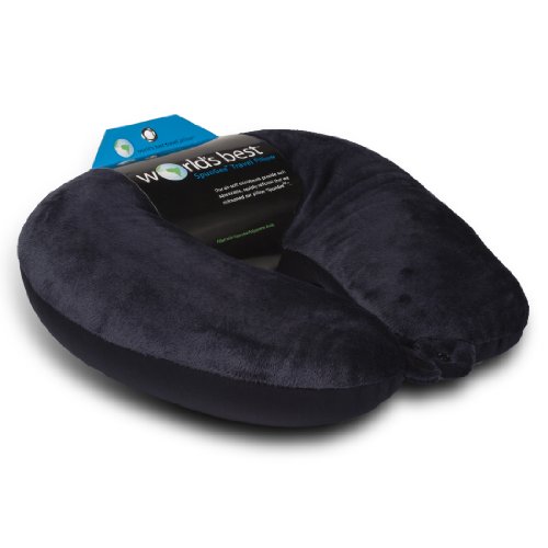 World's Best Air Soft Microbead Neck Pillow, Navy