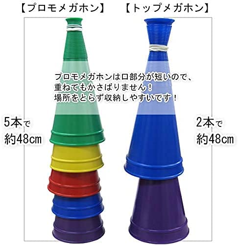 プロモメガホン 全6色 27cm 紐付き 壊れにくい日本製 (白)