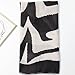 WaJuemy Travel Boho Scarf for Women Casual Lightweight Pashmina Scarves Fashion Multicolor Shawl Wraps with Fringed Beads (51 Black/Beige)