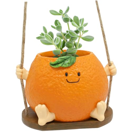 Pot de plantes unique en forme d'orange, cadeau déco original - 4