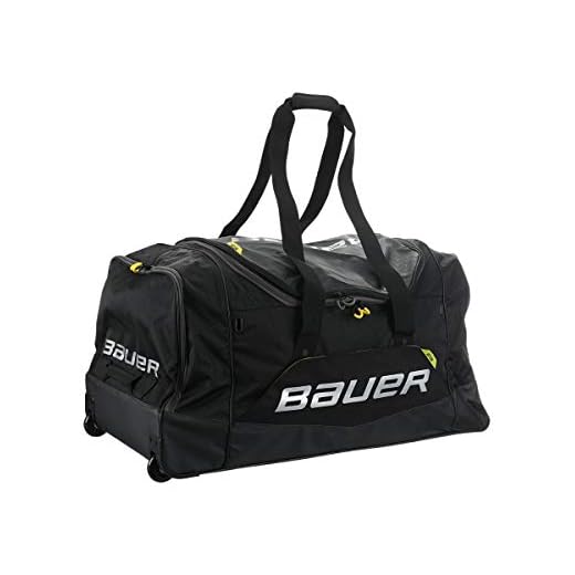 Bauer Hockey Elite Wheeled Hockey Bag, Black (35" L x 18" H x 18" W)
