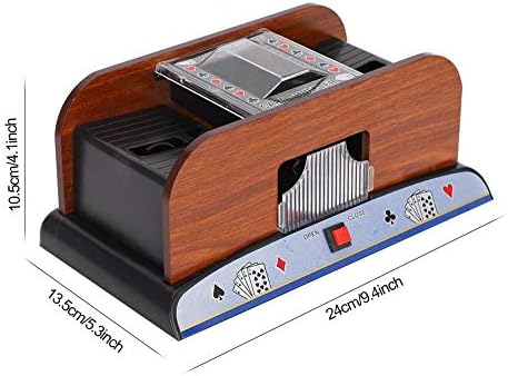 Miniatura 7 de Dioche Barajador automático de cartas, funciona con pilas automáticas de 2 barajas para blackjack, póquer silencioso, fácil de usar, ideal para uso