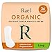Rael Certified Organic Cotton, Unscented, Natural Daily Panty-Liners, Long, Pack of 2 (36 Count)