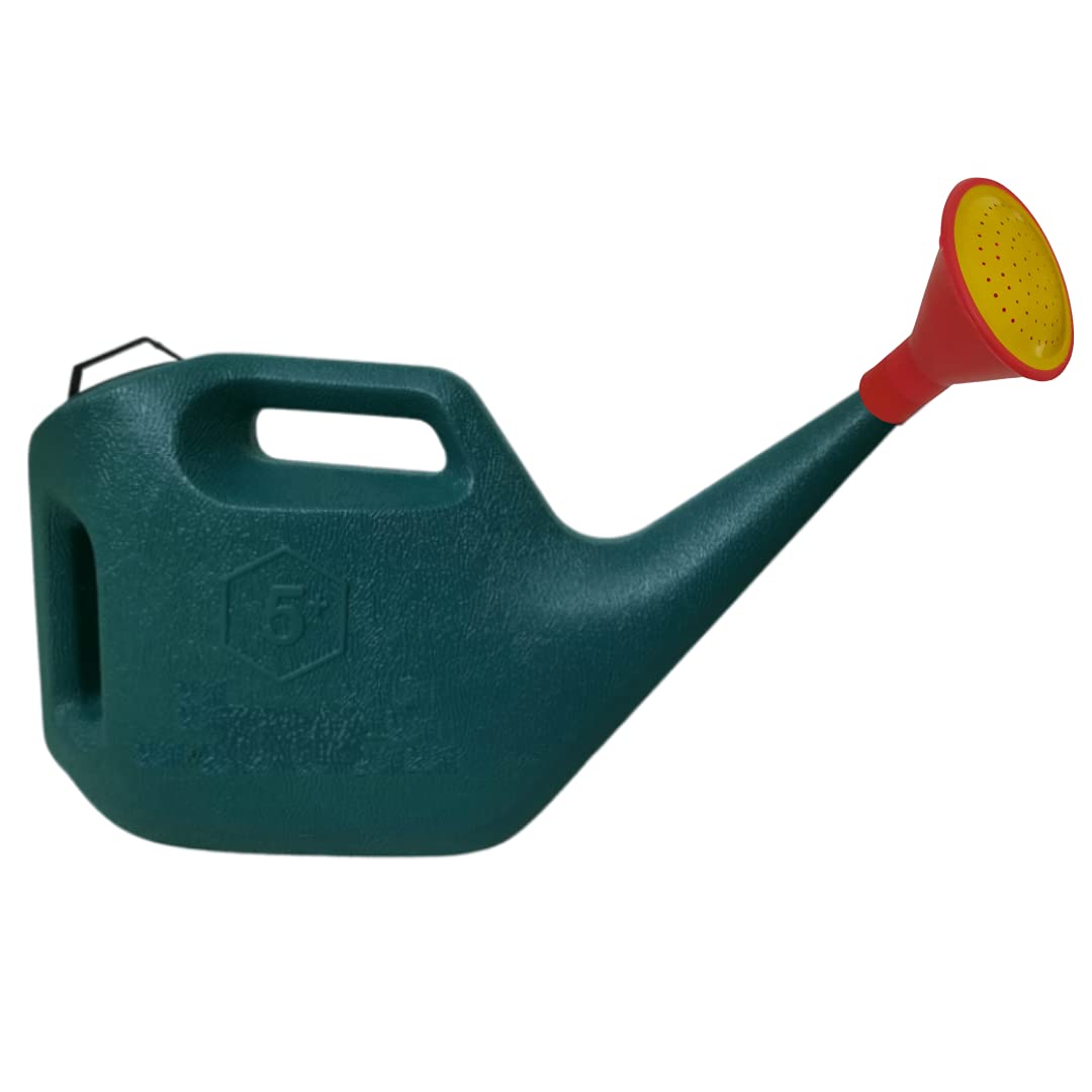 Naturally Green 5 LTR. Watering Can with Detachable Shower Head for Outdoor and Indoor House Plants, Flowers, Vegetables and Herbs, Long Spout, Premium Plastic with UV Protection Pack of 1 (B091P92VWY) Amazon Price History, Amazon Price Tracker