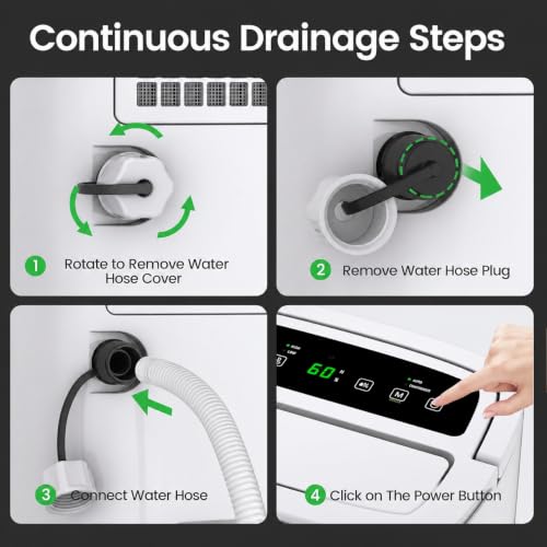 Image of Waykar 50 Pints Dehumidifier for Home up to 3,000 Sq. Ft, Ideal for Basement, Bathroom and Large Room with Drain Hose