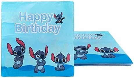 Lilo and Stitch Birthday Party Supplies Set,20pcs Lilo and Stitch plates and 20pcs lilo and stitch napkins