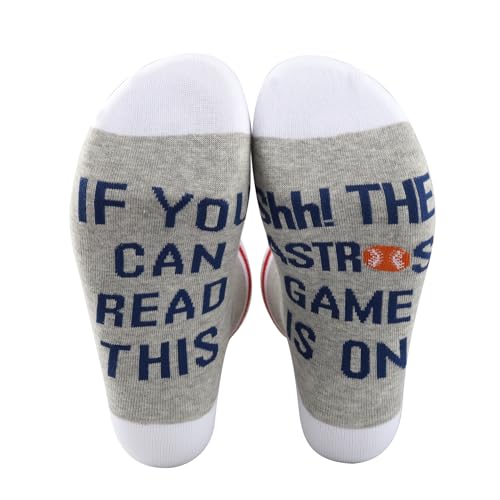 TSOTMO 2 Pairs Baseball Socks Funny Birthday Gift Baseball Fans Gift Game Day Socks For Men Players (ASTR socks)2