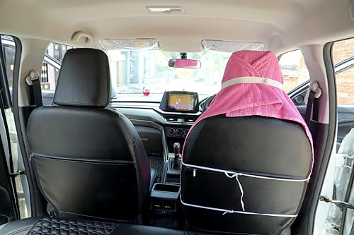 Image of ROMAN HOME 100% Superfine Cotton Solid Large Luxury Office Chair Towel with Tie Knot 450 GSM - (Pack of 1) Original Product AS PER Picture Shown (1, car Pink)