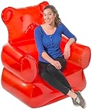 VAT19 The Gummy Bear Inflatable Chair, PVC, Red, Eclectic Style for Relaxing, Decor, Gaming
