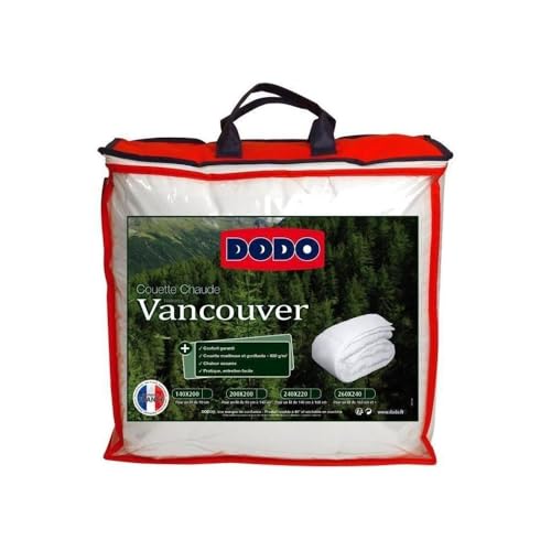 DODO Couette chaude Vancouver 400 gr/m² 200x200 cm blanc