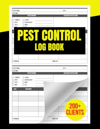 Pest Control Log Book