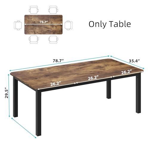 image for GAOMON 78 Inch Long Kitchen Table for 6-8, Dining Room Table for Kitch