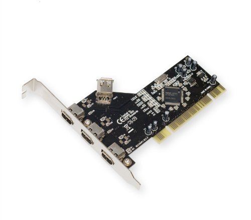 Carte Firewire 1394a Syba avec quadruple port d'extension PCI pour périphériques