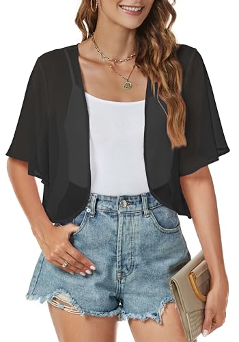 Gosunny Damen Bolero Jacke Offene Vorderseite Cardigan Leicht Cropped...