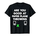 Funny Paper Plane Throwing Sports Tees
