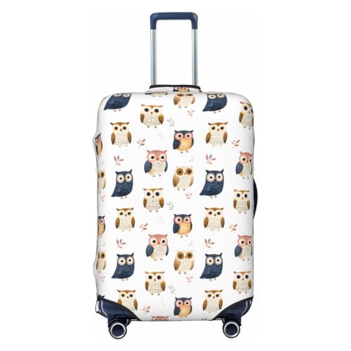 Luggage Cover Protector - Cute Owls Print Suitcase Covers for Luggage Fit 18-21 Inch Suitcase