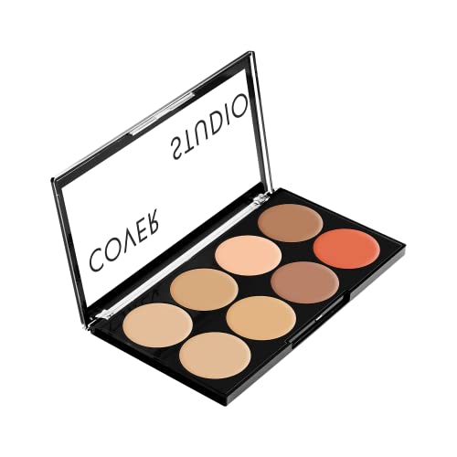 Image of Swiss Beauty Ultra Base Concealer Radiant, Cream Palette | Light Weight Multi-Purpose Concealer Color Corrector Palette | Shade-01,19G
