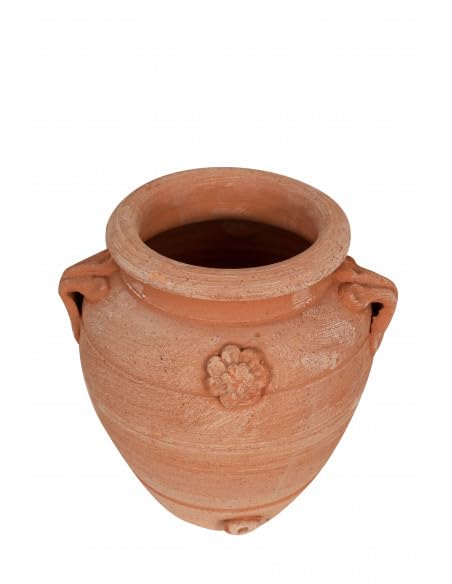 Biscottini Set 2 Vasi terracotta artigianali 16x20x16 cm - Vaso terracotta interno ed esterno - Vasetti piante grasse Made in Italy