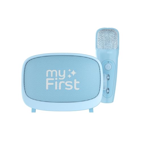Karaoké pour enfants avec microphone sans fil et haut-parleur bluetooth bleu myFirst Voice 2