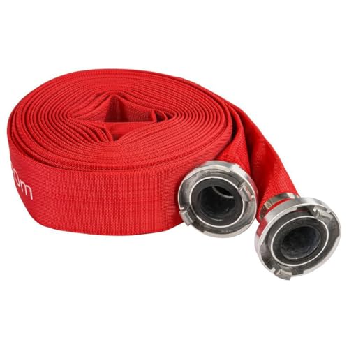 WEBFIRE Tuyau d'incendie plat pour eaux usées fosses septiques 8 bar raccords rapides 2" - 20 m