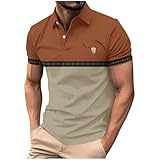 Soldes Homme Polos Manches Courtes Poloshirts Sport Casual T Shirts Slim Fit Couleur de Contraste Été Regular Fit T Shirt Business Henley Shirts Décontracté Chemise de Plage Vêtement Pas Cher