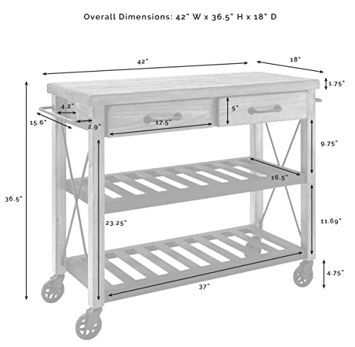 Crosley-Furniture-Roots-Rolling-Cart-and-Kitchen-Island-Microwave-Stand-with-Storage-Shelves-and-Drawers-Natural Crosley Furniture Roots Rolling Cart and Kitchen Island Microwave Stand with Storage Shelves and Drawers Natural