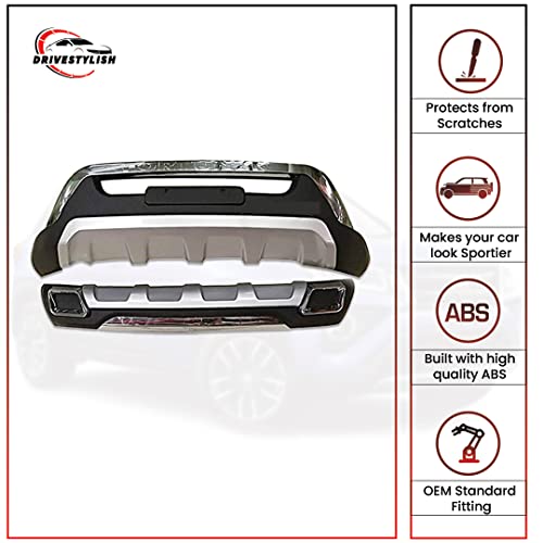 Image of Acrylonitrile Butadiene Styrene (ABS) Front & Rear Bumper Protector Guard for Toyota Fortuner 2016