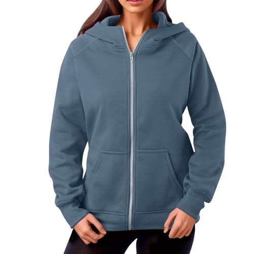 Pull à capuche confortable grande taille femme zippé veste de running fitness et yoga ample