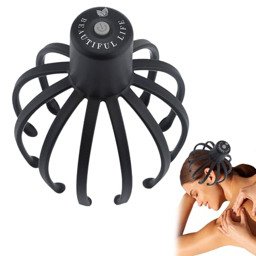 Weqizuerqi Octopus Head Massager Scalp Massaggiatore Cuoio Cuoio Cuoio Massaggiatore Testa Ragno Elettrico 360 Gradi Raschietto Per Relax