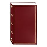 3-Ring Photo Album 204 Pockets Hold 4x6 Photos, Burgundy Red