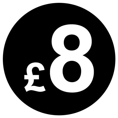£ Black Price Stickers - 20mm, £8, 500 — image 1