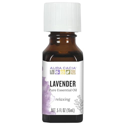 Aura Cacia 100% Pure Lavender Essential Oil GC/MS Tested for Purity 15 ml (0.5 fl. oz.) Lavandula angustifolia