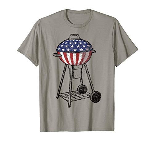4th Of July Grill USA American Flag Gift For Men BBQ T-Shirt