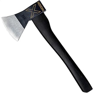 WOOX Thunderbird Tempered Carbon Steel Throwing Axe w/ American Appalachian Hickory Handle (Black)