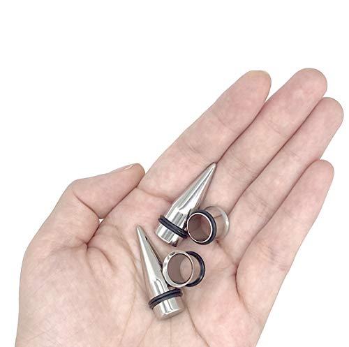 HEKEUOR 4 Piece 316l Steel Tapers and Tunnels Ear Stretching Kit Gauges Gauging Plugs Choose 1g 7/16 1/2 9/16 00g-14g - Image 3