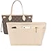 Lckaey Purse Organizer Insert for Neverfull Tote Handbags,Felt Bag organizer with zipper1075beige-M