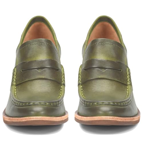 Image of MOOMMO Women Chunky Platform Loafers Pumps Round Closed Toe Slip On Penny Loafers Suede Block High Heels Oxford Shoes Formal Classic Thick Heel Dress Loafer Office Ladies Vintage Comfort 4-11 M US
