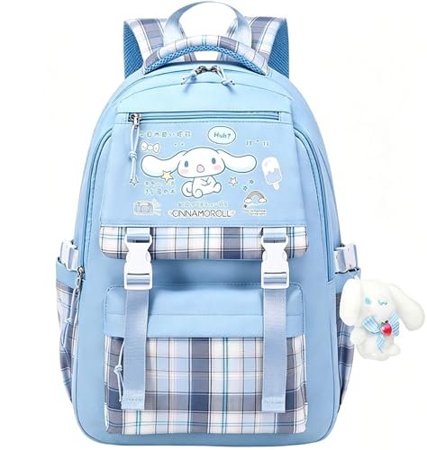 VLTBL Kawaii Backpack Large Capacity Backpack Girl's Backpack Suitable for Daily Use on School Excursions with Cute Pendant