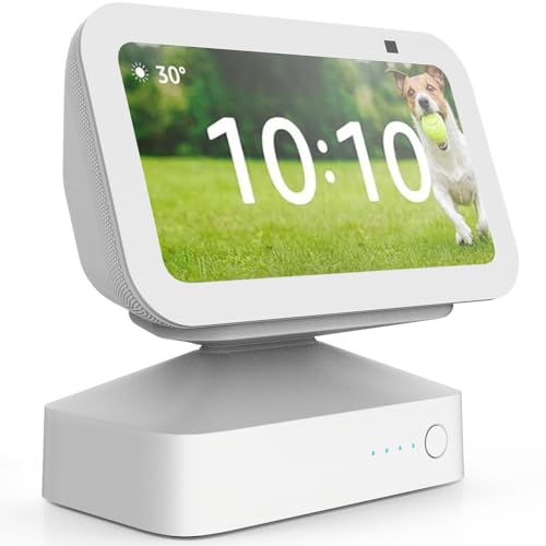 GGMM Show 5 Batteriebasis 10000mAh, Show 5 (3rd Gen) ständer, Verstellbarer Magnetischer Ständer mit Rutschfester Basis, Neigungsfunktion, Weiß