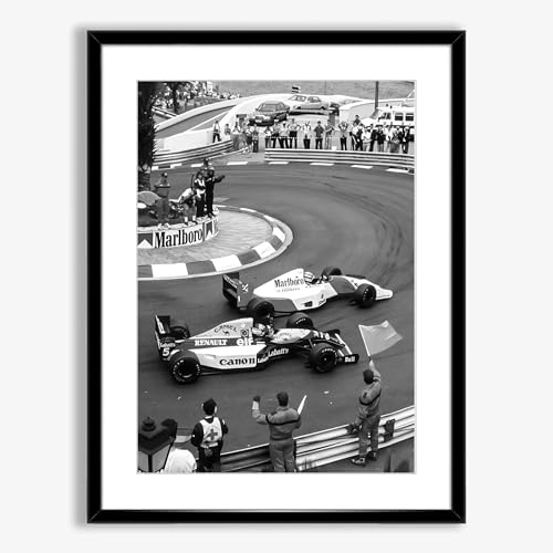 Affiche F1 Monaco vintage 40x60cm tableau decor salon
