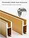 5-8mm Glass Sliding Door Three-Piece Track Display Cabinet Slide Rail Sliding Door Sliding Door Accessories, Suitable for Cabinets and Bookcases(Gold,140cm)