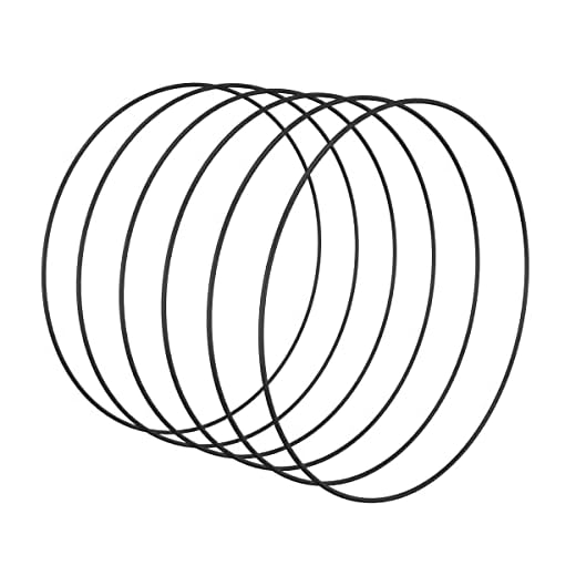 Worown 6 Stück 30cm Metallringe zum Basteln, Schwarz Metallring, Deko Ringe zum aufhängen für die Herstellung von Hochzeitskranzdekor und Wandbehang