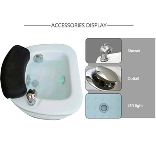 Masajeador Spa de Pies Portátil con Silla Acrílica y Hidromasaje miniatura 5