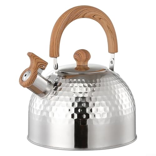 Bouilloire de camping avec sifflet en acier inoxydable, disponible en 2L, 3L, 4L pour votre plaisir (4000 ml)