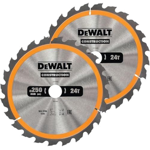Image of DT1963 Construction Circular Saw Blade 3 Pack 250 x 30mm x 24T /48T